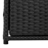 Schwarzer Gartenaufbewahrungsschrank Rufino 55x59x69cm (Polyrattan)