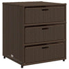 Brauner Gartenschrank Rufino 55x59x69cm (Polyrattan)