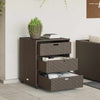 Brauner Gartenschrank Rufino 55x59x69cm (Polyrattan)