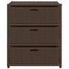 Brauner Gartenschrank Rufino 55x59x69cm (Polyrattan)
