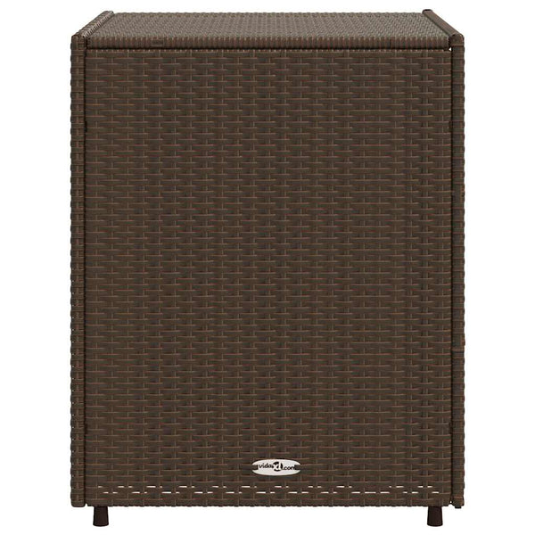 Brauner Gartenschrank Rufino 55x59x69cm (Polyrattan)