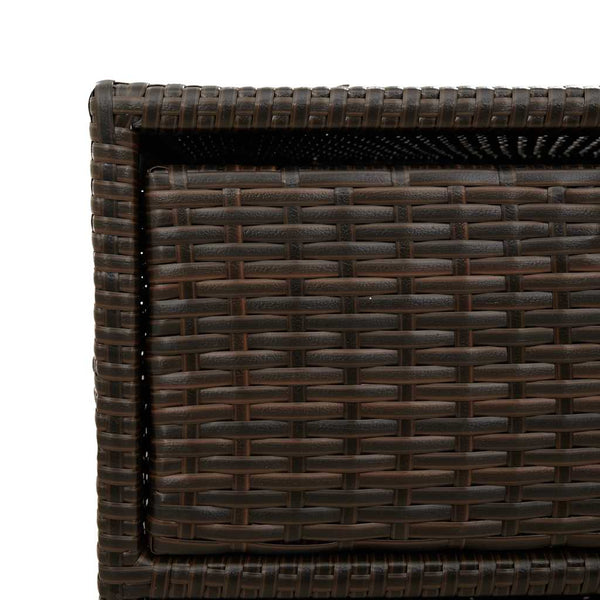 Brauner Gartenschrank Rufino 55x59x69cm (Polyrattan)