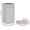 Schwarzer Garten-Aufbewahrungsschrank Calhoun 55x55x111cm (Polyrattan)