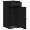 Schwarzer Garten-Aufbewahrungsschrank Calhoun 55x55x111cm (Polyrattan)