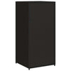 Schwarzer Garten-Aufbewahrungsschrank Calhoun 55x55x111cm (Polyrattan)
