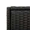 Schwarzer Garten-Aufbewahrungsschrank Calhoun 55x55x111cm (Polyrattan)