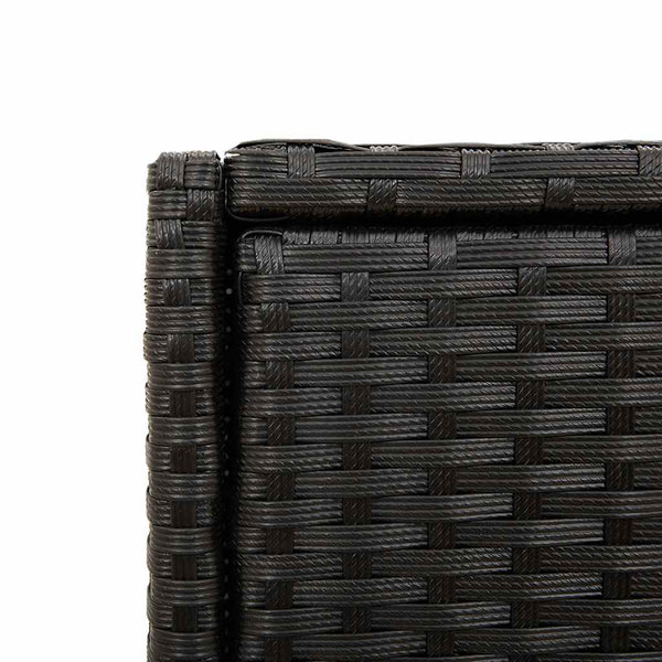 Schwarzer Garten-Aufbewahrungsschrank Calhoun 55x55x111cm (Polyrattan)