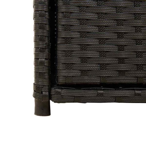 Schwarzer Garten-Aufbewahrungsschrank Calhoun 55x55x111cm (Polyrattan)