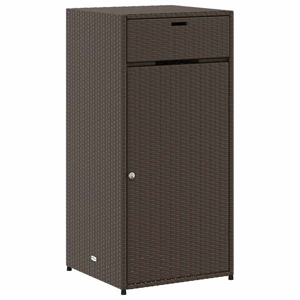 Brauner Garten-Aufbewahrungsschrank Calhoun 55x55x111cm (Polyrattan)