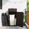 Brauner Garten-Aufbewahrungsschrank Calhoun 55x55x111cm (Polyrattan)