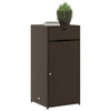 Brauner Garten-Aufbewahrungsschrank Calhoun 55x55x111cm (Polyrattan)