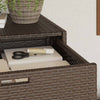 Brauner Garten-Aufbewahrungsschrank Calhoun 55x55x111cm (Polyrattan)