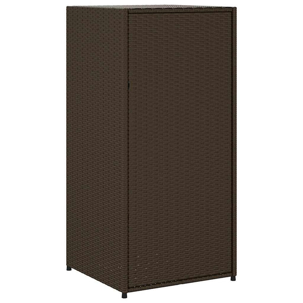 Brauner Garten-Aufbewahrungsschrank Calhoun 55x55x111cm (Polyrattan)