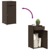 Brauner Garten-Aufbewahrungsschrank Calhoun 55x55x111cm (Polyrattan)