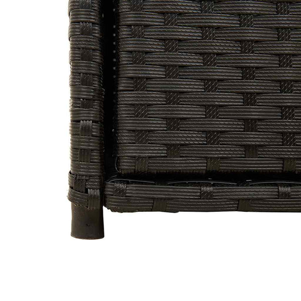 Schwarzer Gartenschrank Calhoun 105x55x113cm (Polyrattan)