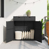 Schwarzer Gartenschrank Calhoun 105x55x113cm (Polyrattan)