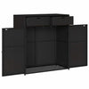 Schwarzer Gartenschrank Calhoun 105x55x113cm (Polyrattan)