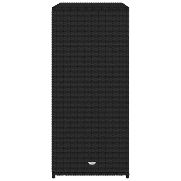 Schwarzer Gartenschrank Calhoun 105x55x113cm (Polyrattan)