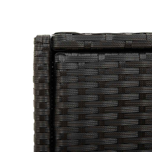 Schwarzer Gartenschrank Calhoun 105x55x113cm (Polyrattan)