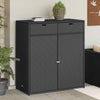 Schwarzer Gartenschrank Calhoun 105x55x113cm (Polyrattan)