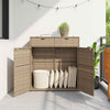 Beige puutarhan säilytyskaappi Calhoun 105x55x113cm (polyrottinki)