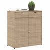 Beige puutarhan säilytyskaappi Calhoun 105x55x113cm (polyrottinki)