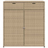 Beige puutarhan säilytyskaappi Calhoun 105x55x113cm (polyrottinki)