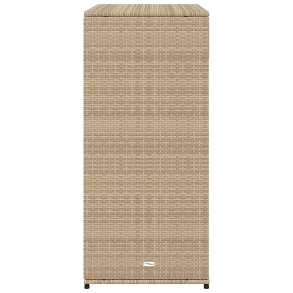 Beige puutarhan säilytyskaappi Calhoun 105x55x113cm (polyrottinki)