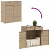 Beige puutarhan säilytyskaappi Calhoun 105x55x113cm (polyrottinki)