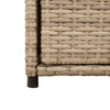 Beige puutarhan säilytyskaappi Calhoun 105x55x113cm (polyrottinki)