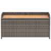 Graue Aufbewahrungsbank Freige 100x50x52cm (Polyrattan und Akazienholz)