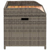 Graue Aufbewahrungsbank Freige 100x50x52cm (Polyrattan und Akazienholz)
