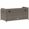 Graue Aufbewahrungsbank Freige 100x50x52cm (Polyrattan und Akazienholz)