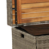 Graue Aufbewahrungsbank Freige 100x50x52cm (Polyrattan und Akazienholz)