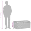 Graue Aufbewahrungsbank Freige 100x50x52cm (Polyrattan und Akazienholz)