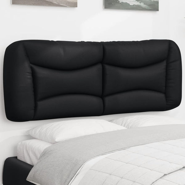 Schwarzes gepolstertes Kopfteil Chirica 135 cm (Kunstleder)