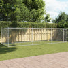 Grauer Hundekäfig mit Tür Simena 6x2x1,5 m (verzinkter Stahl)