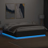 Schwarzes Bettgestell mit LED-Beleuchtung Tonio 200x200cm (Holz)