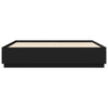 Schwarzes Bettgestell mit LED-Beleuchtung Tonio 200x200cm (Holz)