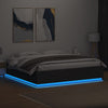 Schwarzes Bettgestell mit LED-Beleuchtung Tonio 180x200cm (Holz)