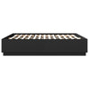 Schwarzes Bettgestell mit LED-Beleuchtung Tonio 180x200cm (Holz)