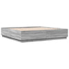 Graues Bettgestell mit LED-Beleuchtung Tonio 180x200cm (Holz)