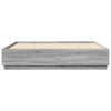 Graues Bettgestell mit LED-Beleuchtung Tonio 180x200cm (Holz)