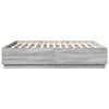 Graues Bettgestell mit LED-Beleuchtung Tonio 180x200cm (Holz)