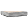Graues Bettgestell mit LED-Beleuchtung Tonio 180x200cm (Holz)