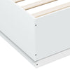Weißes Bettgestell mit LED-Beleuchtung Tonio 150x200cm (Holz)