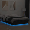 Schwarzes Bettgestell mit LED-Beleuchtung Tonio 150x200cm (Holz)