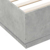 Bettgestell Tonio 150x200cm Betongrau mit LED-Beleuchtung (Holz)