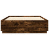 Bettgestell Rauch-Eiche Tonio mit LED-Beleuchtung 150x200cm (Holz)