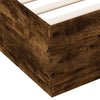 Bettgestell Rauch-Eiche Tonio mit LED-Beleuchtung 150x200cm (Holz)
